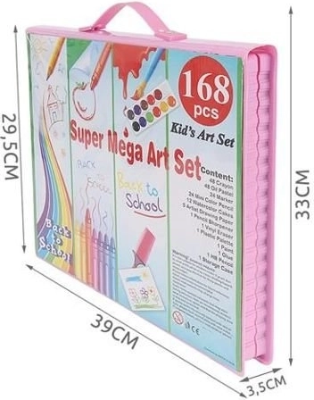 Práctico maletín rosa con asa