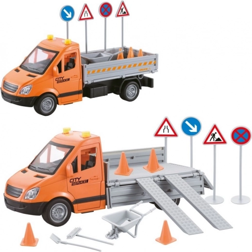 Volquete abatible y rampas para una carga realista