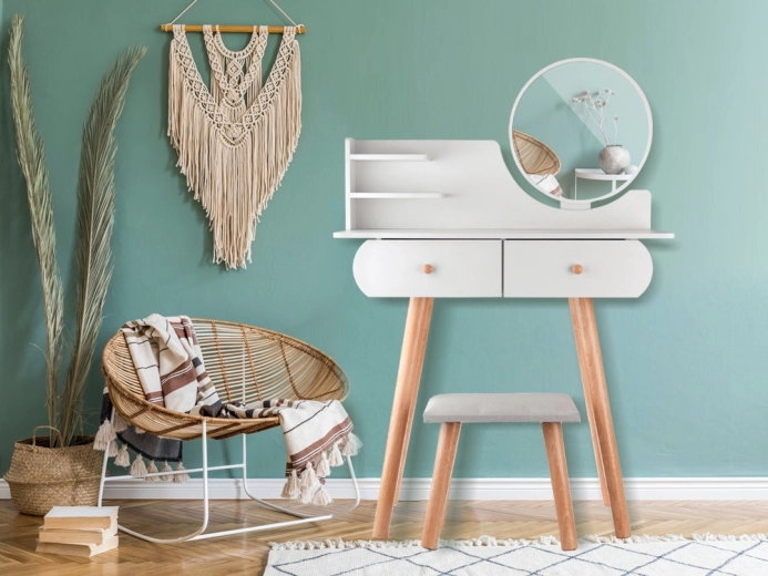 Taburete cómodo con asiento tapizado