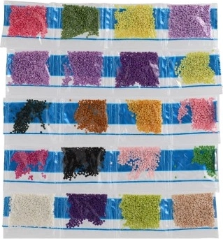 Amplia paleta de brillantes de colores