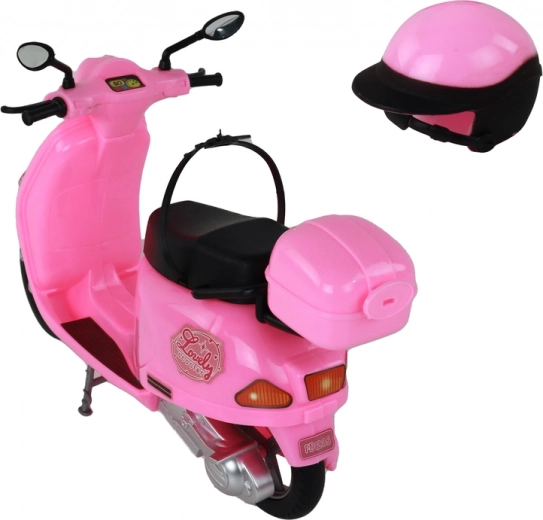 Scooter rosa con cabeza de manillar giratoria
