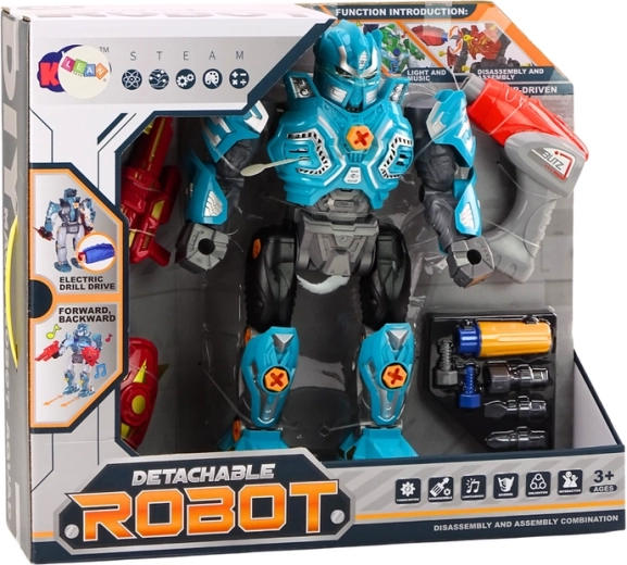 Robot móvil con propulsión desde la batería del taladro infantil
