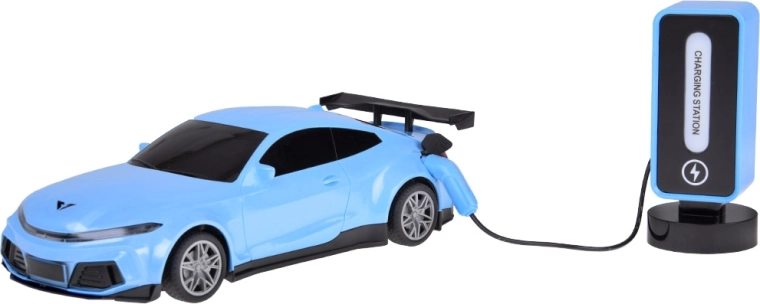 Estación de carga realista como la de un coche eléctrico