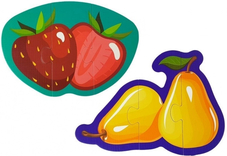 Frutas de colores para reconocer formas y colores