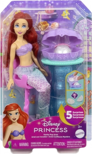 Muñeca Ariel con tocador de concha