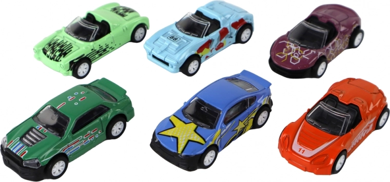 Colección colorida de 6 cochecitos 1:64