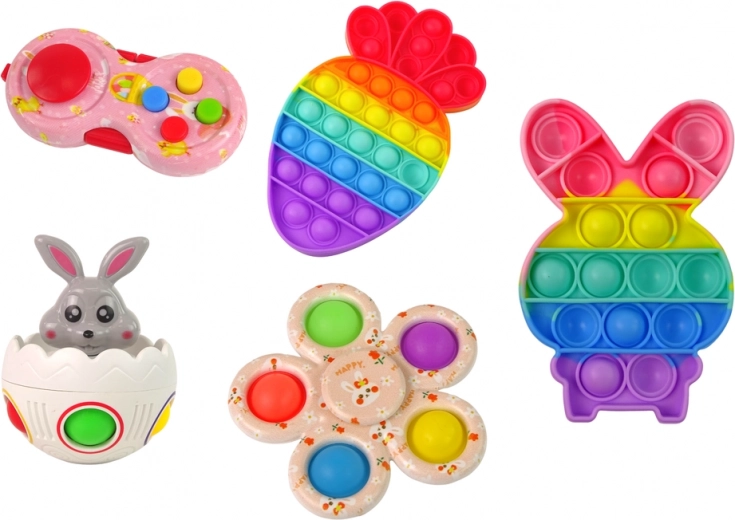 Divertidas formas POP IT con temática de Pascua