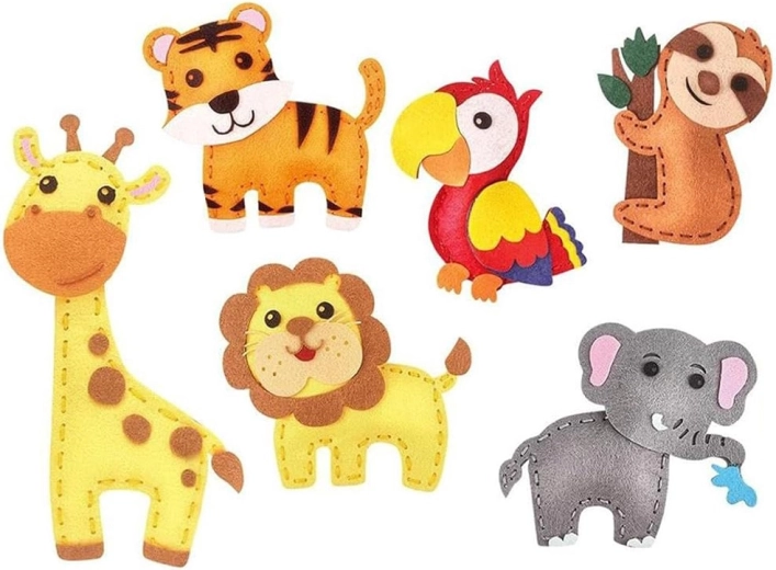 Una colorida jungla llena de animales