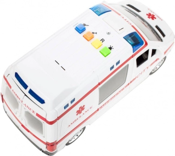 Luces, sirenas y botones en el techo