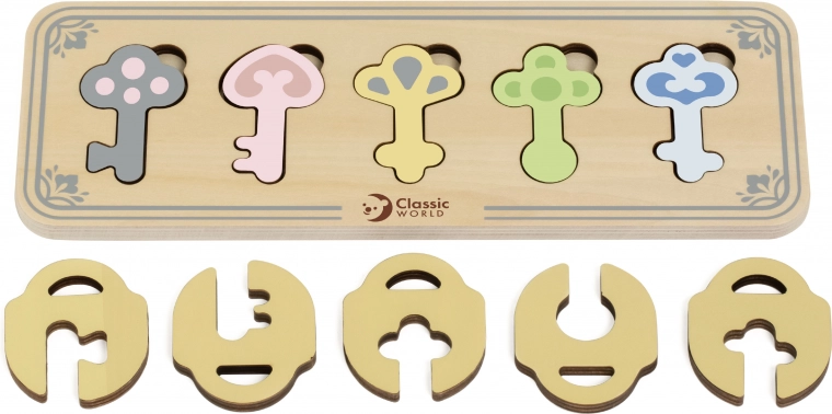 5 llaves, 5 cerraduras: emparejamiento lógico de formas