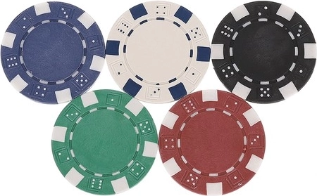 Fichas profesionales con núcleo metálico (10 g)