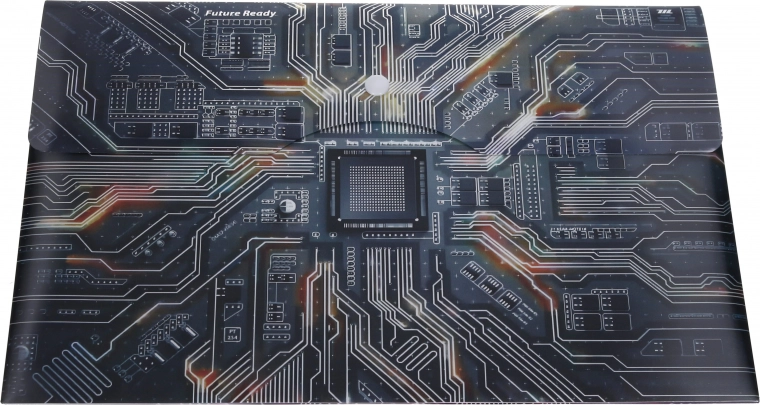 Diseño “Future Ready” con motivo de placa base