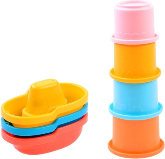 Vasitos y barquitos para juegos acuáticos creativos