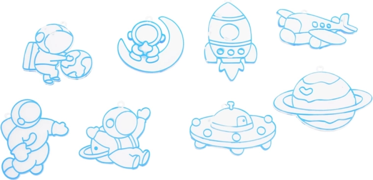 24 plantillas: espacio, dinosaurios y coches