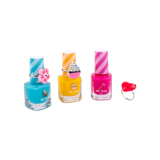 Tres tonos vivos para nail art creativo