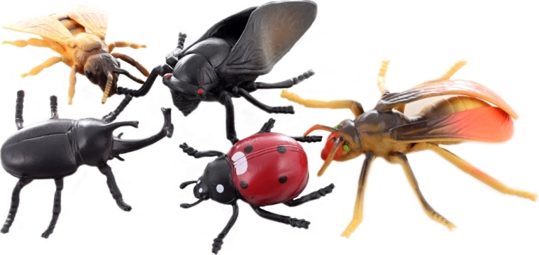 Figuras de insectos realistas y coloridas