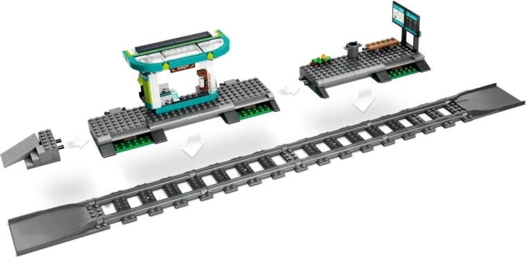 Estación con cafetería y plataformas accesibles