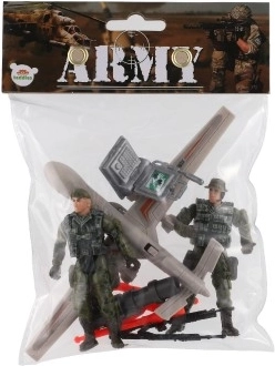 Dos soldados y avión