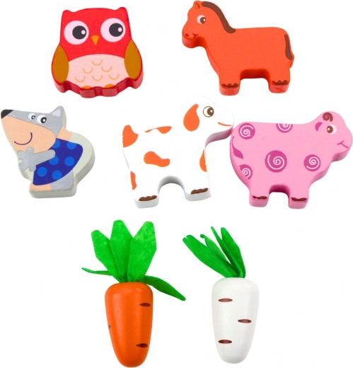 Figuras de animales de colores para aprender y contar historias