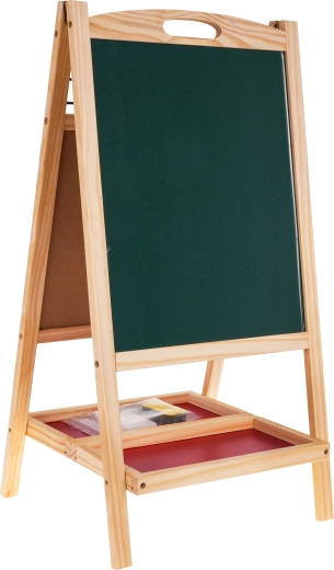 Pizarra de dos caras: blanca magnética y de tiza