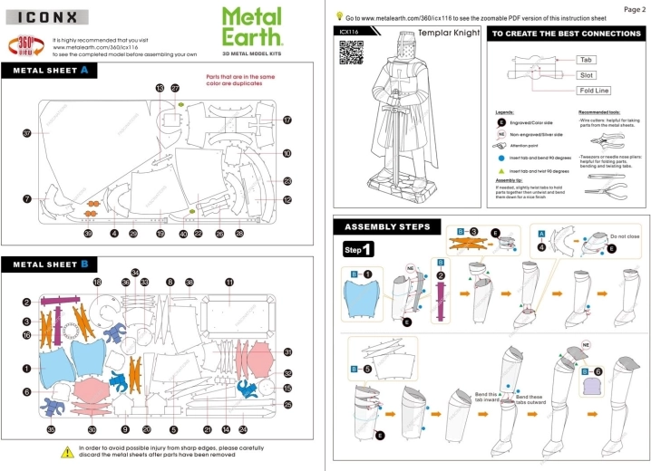 Instrucciones claras y láminas precisas