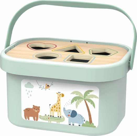 Caja con clasificador y tapa de almacenamiento