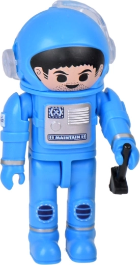 Figura de astronauta con traje espacial azul
