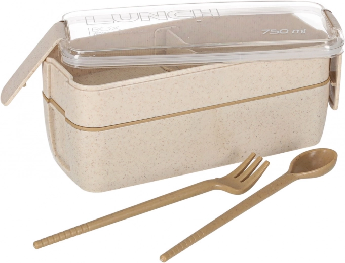 Incluye cubiertos para comer en movimiento