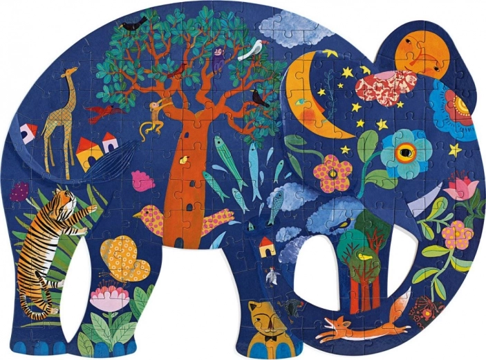 Silueta de elefante poco convencional