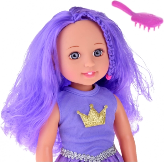 Cabello morado con estilo