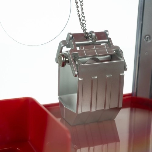 Garra metálica y abertura de premios iluminada