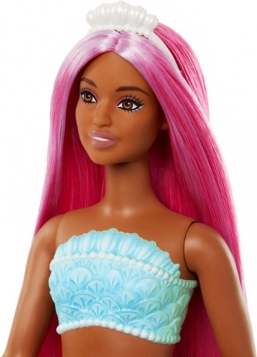 Largo cabello rosa con diadema