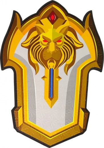 Escudo decorativo con elementos de león