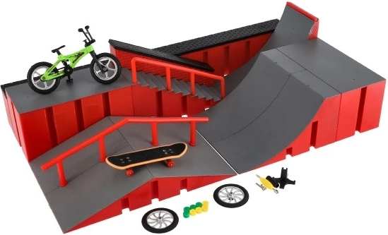 Monopatín de dedos y mini BMX incluidos