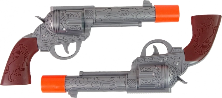 Dos revólveres detallados con sonido