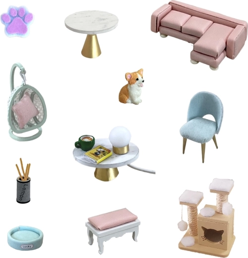 Muebles con estilo y accesorios detallados