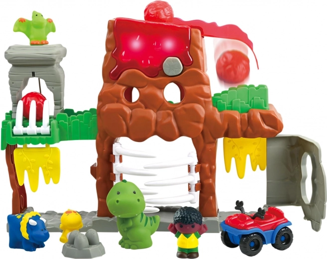 Volcán interactivo con luces y sonidos