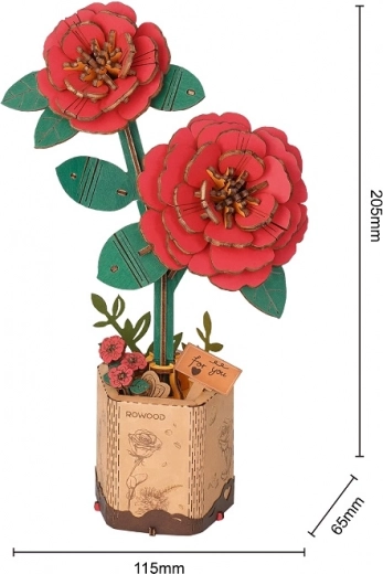 Flor realista como decoración duradera