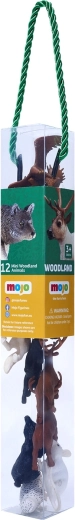 Práctico tubo lleno de animales del bosque