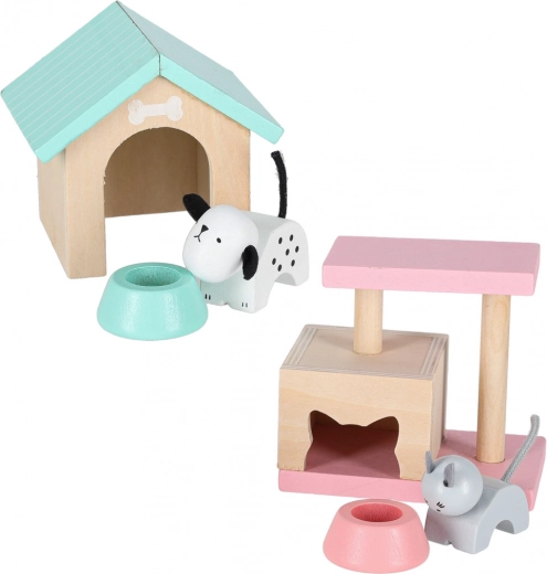 Hotel para mascotas: perrito y gatito
