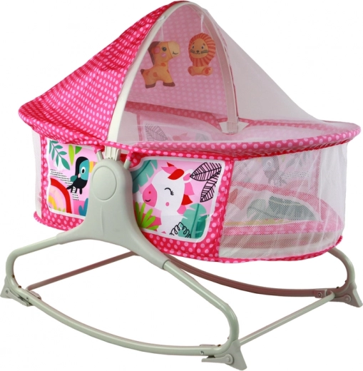 Cuna rosa y juguetona