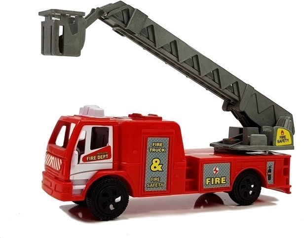 Camión de bomberos con escalera extensible