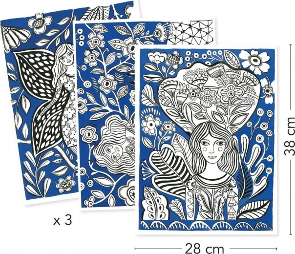 Tres pósteres grandes para colorear