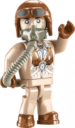 Figura de piloto con máscara de oxígeno