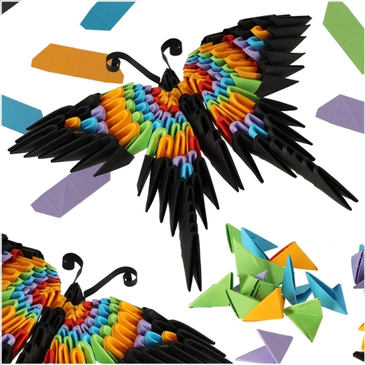 Impresionante mariposa 3D sin pegamento
