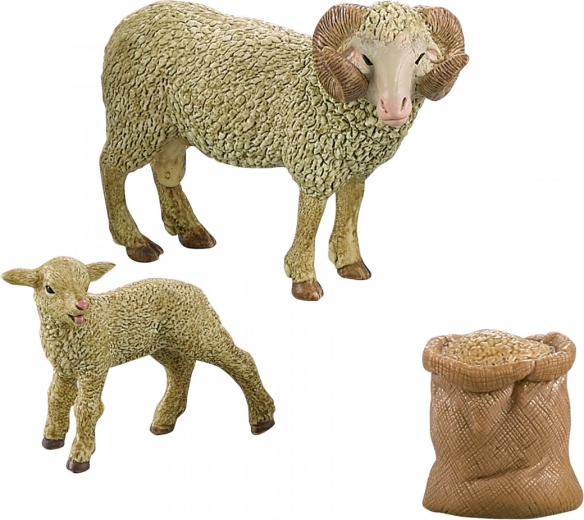 Set con carnero, cordero y saco