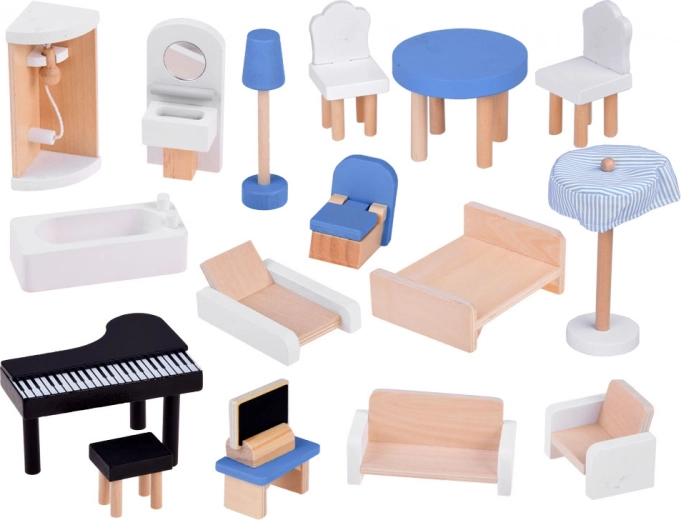 Amplio conjunto de muebles de madera