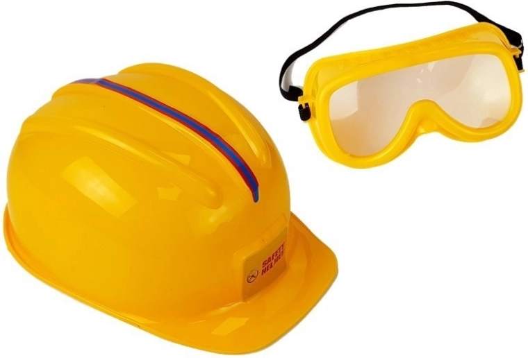 Casco y gafas de protección