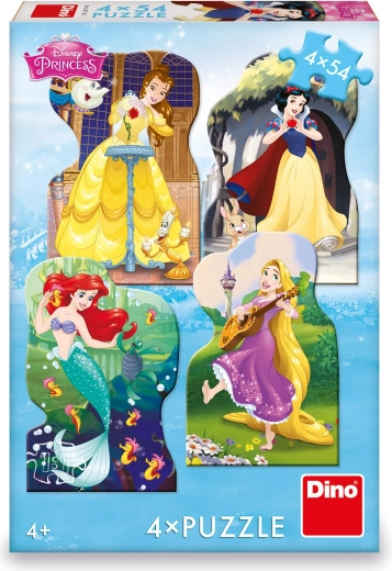 Las populares princesas DISNEY en 4 puzles