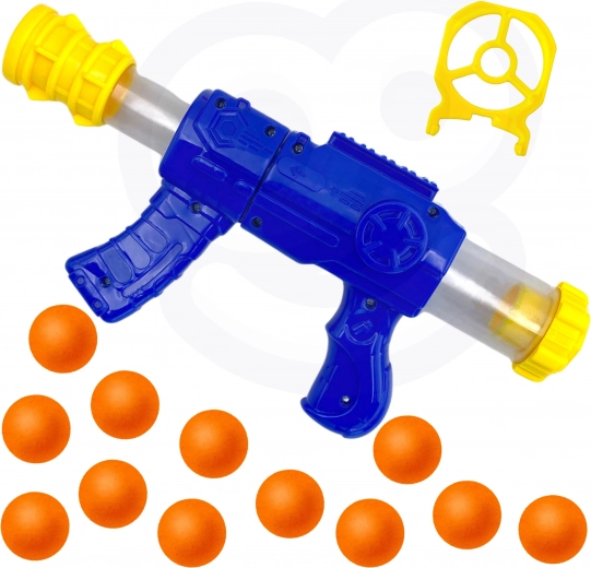 Bolas de espuma seguras y pistola de aire